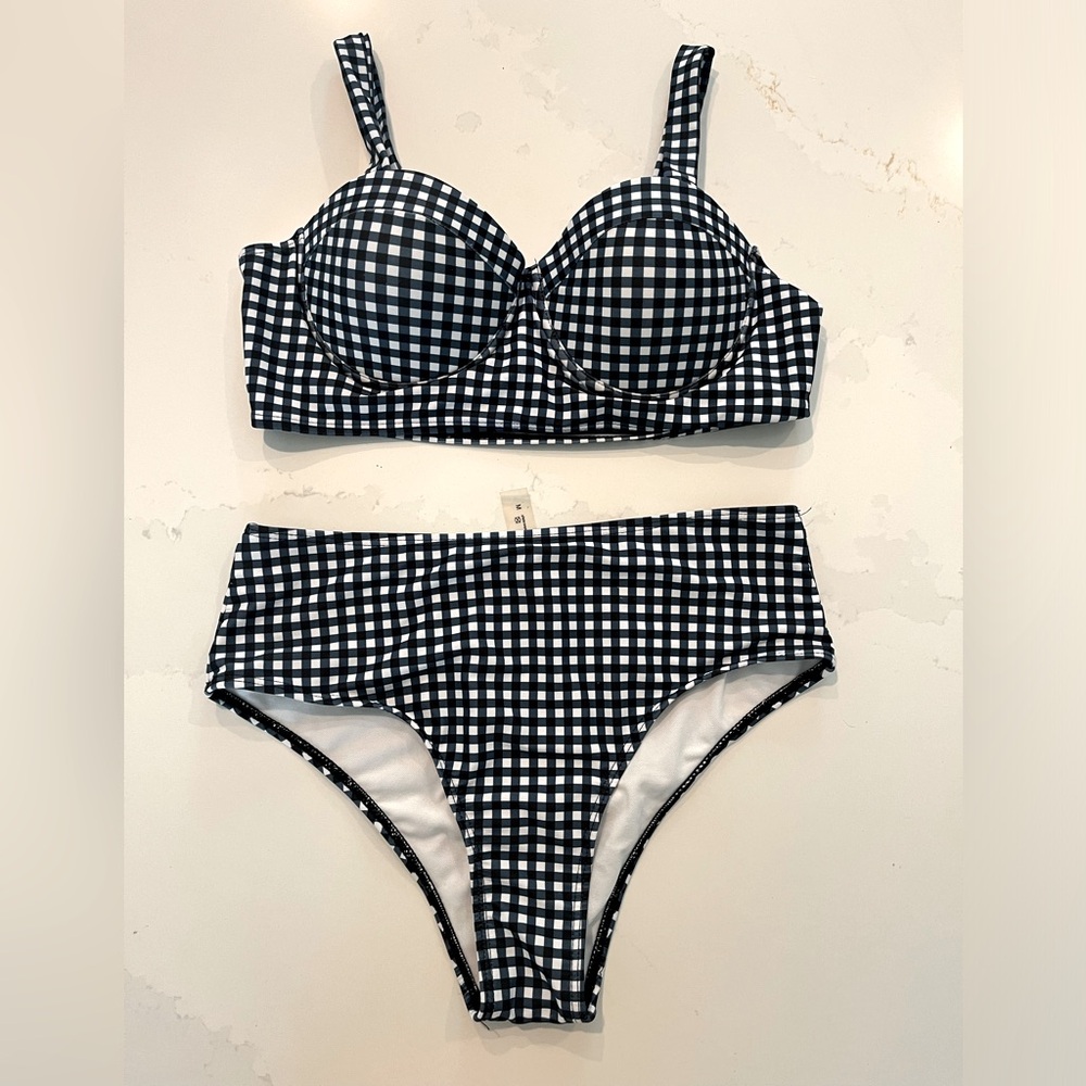 Gingham Higj Waist bikini